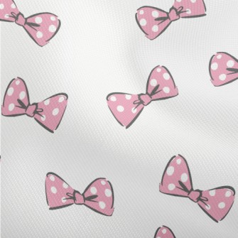 Pink Polka Dot Bow Dobby