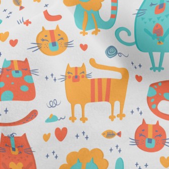 Bright Color Cat Micro Fleece