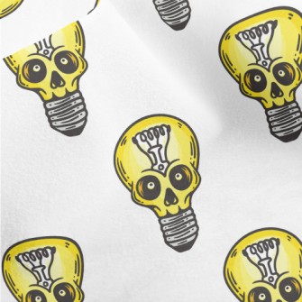 Skull Face Light Bulb Micro Fleece