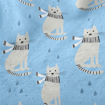 Handsome Scarf Gray Cat Minky