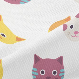 Cute Big Head Cat Piqué