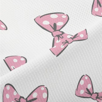 Pink Polka Dot Bow Piqué