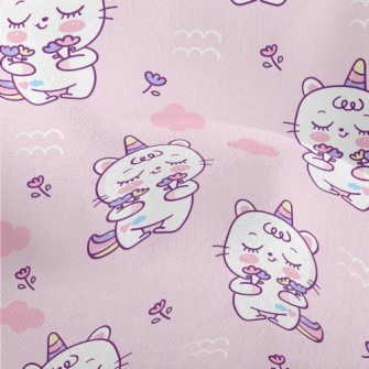Super Cute Unicorn Kitten Lightweight Performance Linen