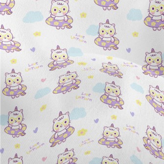 Unicorn Swimming Ring Cat Lightweight Performance Linen