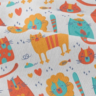 Bright Color Cat Modern Jersey
