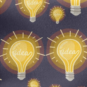 Glowing Shiny Light Bulb Jersey Backed Fleece