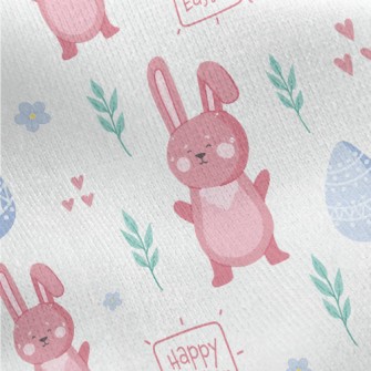 Easter Egg Bunny Jersey Backed Fleece