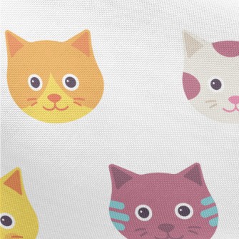 Cute Big Head Cat Pongee