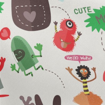 Various Mischievous Little Mon Pongee