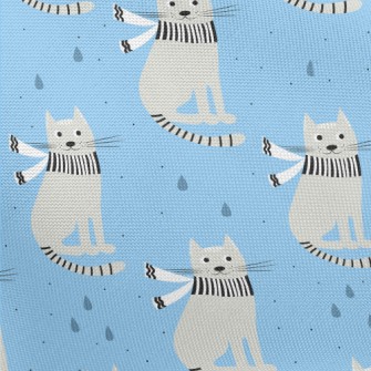 Handsome Scarf Gray Cat Pongee