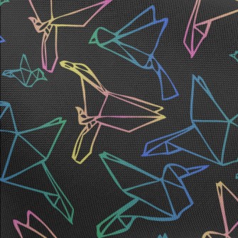 Gradient Line Paper Crane Pongee