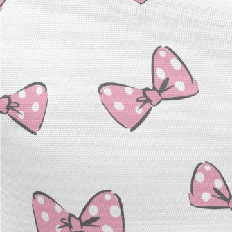 Pink Polka Dot Bow Pongee