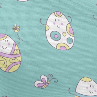 Anthropomorphic Painted Eggs Pongee