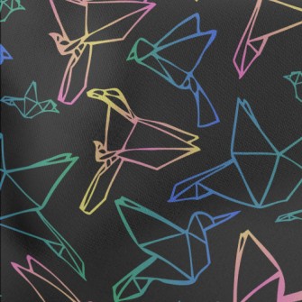 Gradient Line Paper Crane Lightweight Cotton Poplin