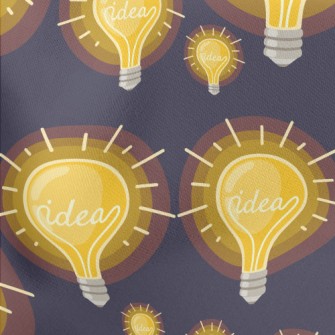 Glowing Shiny Light Bulb Lightweight Cotton Poplin