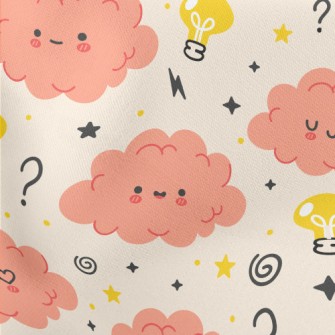 Changing Expression Clouds Lightweight Cotton Poplin