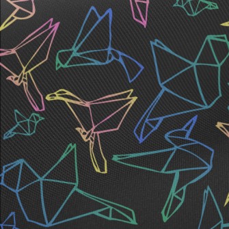 Gradient Line Paper Crane Midweight Cotton Poplin