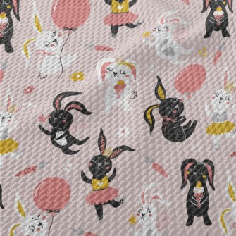 Rabbit Happy Carnival Birdseye Piqué