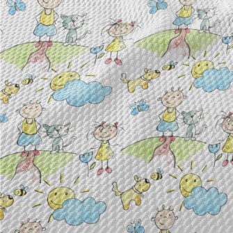 Outdoor Picnic Children Birdseye Piqué