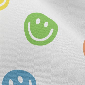 Round Colorful Smiley Face Chiffon