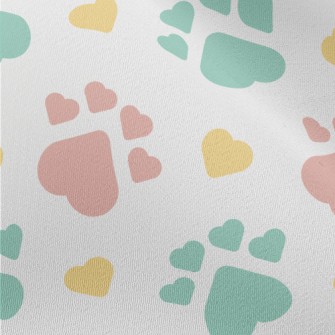 Heart Shape Palm Print Chiffon
