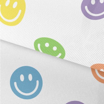 Round Colorful Smiley Face Waterproof Oxford