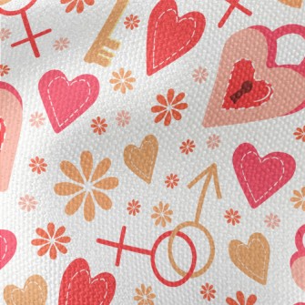 Love Lock And Key Waterproof Canvas