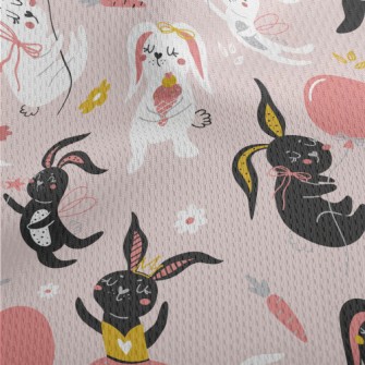 Rabbit Happy Carnival Athletic Mesh Flat Back