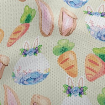 Watercolor Easter Elements Athletic Mesh Flat Back