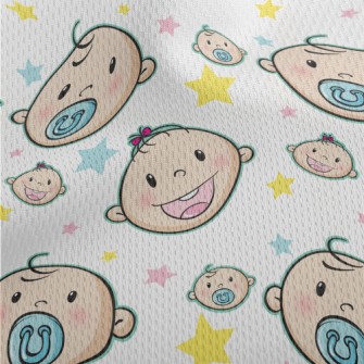 Baby Boy And Girl Eating Pacif Athletic Mesh Flat Back