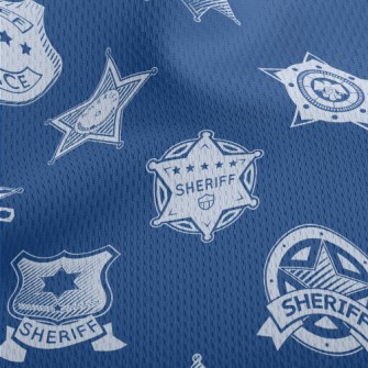 Handsome Police Medal Athletic Mesh Flat Back