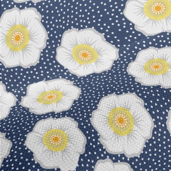 Fresh Big Flowers Performance Linen
