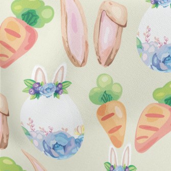Watercolor Easter Elements Stretch Ponte