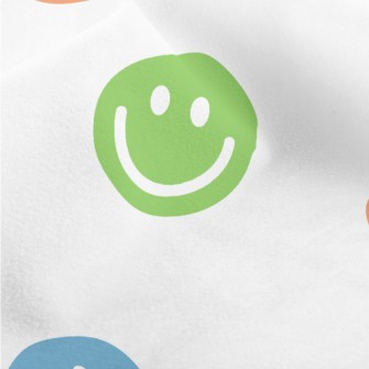 Round Colorful Smiley Face Micro Fleece