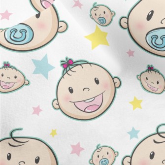 Baby Boy And Girl Eating Pacif Micro Fleece