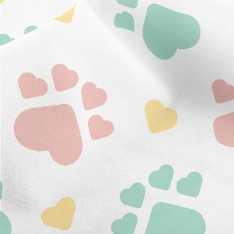 Heart Shape Palm Print Micro Fleece