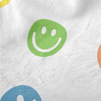 Round Colorful Smiley Face Minky