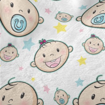 Baby Boy And Girl Eating Pacif Minky