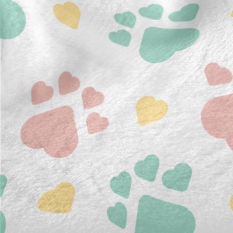 Heart Shape Palm Print Minky