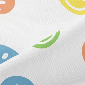 Round Colorful Smiley Face Piqué