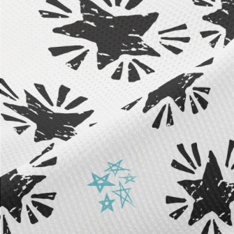 Radial Mottled Stars Piqué