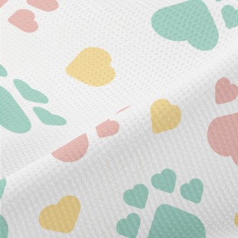 Heart Shape Palm Print Piqué