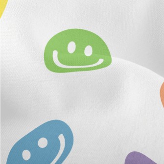 Round Colorful Smiley Face Lightweight Performance Linen