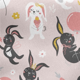 Rabbit Happy Carnival Jersey Backed Fleece