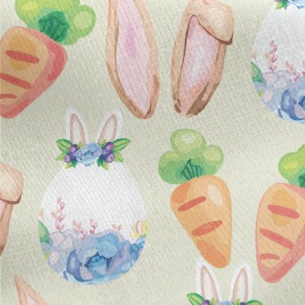 Watercolor Easter Elements Jersey Backed Fleece