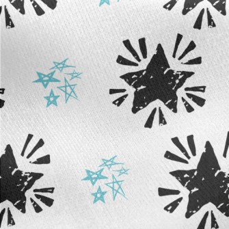Radial Mottled Stars Jersey Backed Fleece