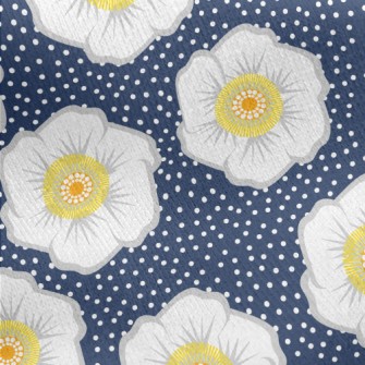 Fresh Big Flowers Jersey Backed Fleece