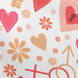 Love Lock And Key Pongee