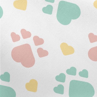 Heart Shape Palm Print Pongee