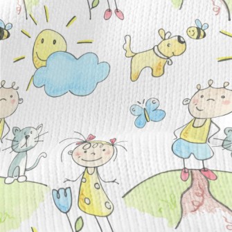 Outdoor Picnic Children Stretch Jersey